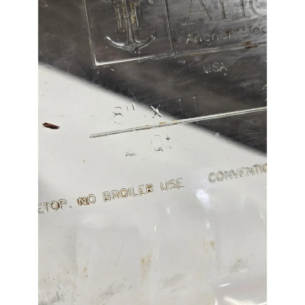 Anchor Hocking 2 Qt Clear Glass Baking Dish 8x11 Fluted Casserole Pan USA Made